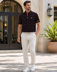 Fairway Floral Print Polo