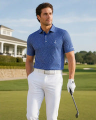 Patriotic Stars Navy Blue Polo