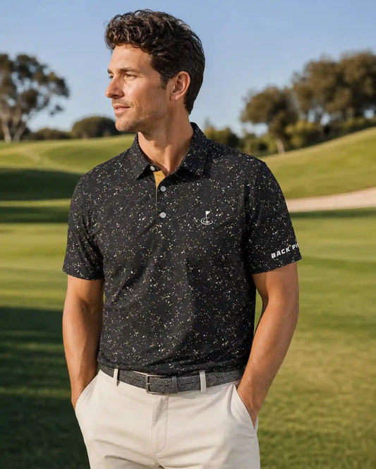 Charcoal Confetti Polo