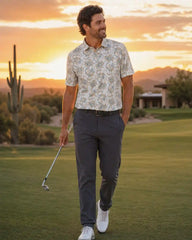 Sunset Paisley Polo
