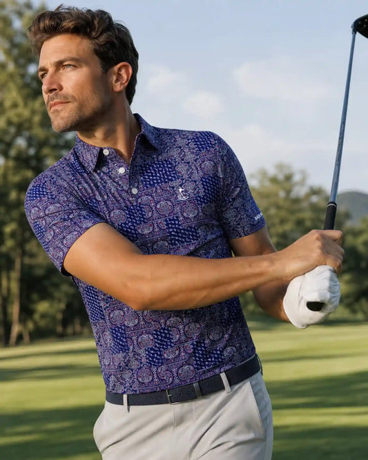 Midnight Paisley Polo