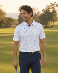 Seaside Tiny Ink Dot Polo