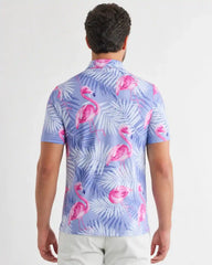 Lavender Tropic Flamingo Polo