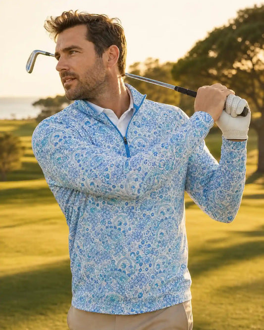 Seaside Paisley Quarter Zip